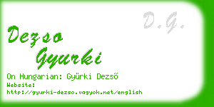 dezso gyurki business card